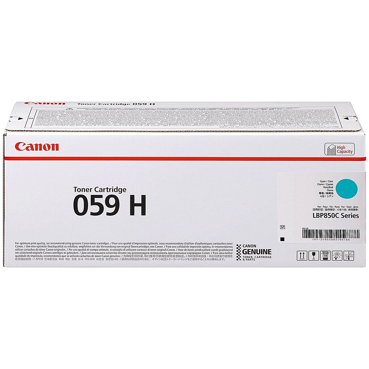 Canon 059H Toner Cartridge High Yield Cyan 3626C001