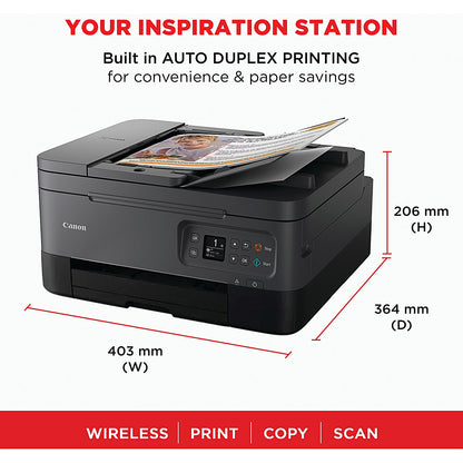 Canon Pixma TS7450i A4 Wireless Multifunction Colour Inkjet Photo Printer, Black