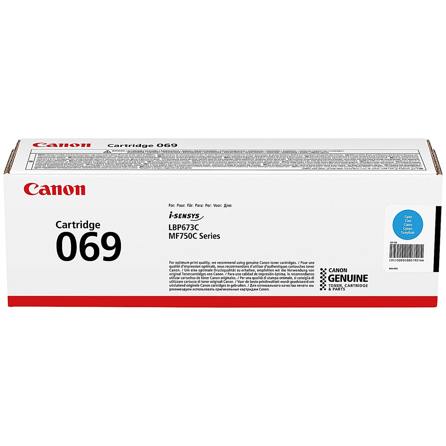 Canon 069C Toner Cartridge Cyan 5093C002