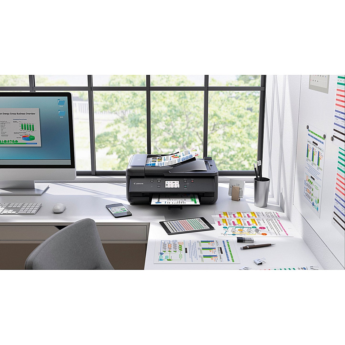 Canon Pixma TR7650 A4 Wireless All-in-One A4 Colour Inkjet Printer, Black