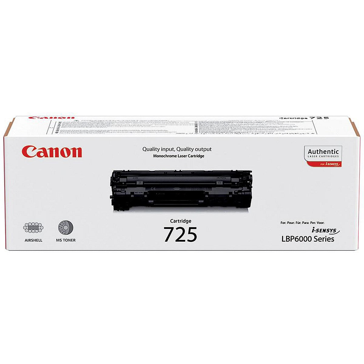 Canon 725 Black Laser Toner Cartridge
