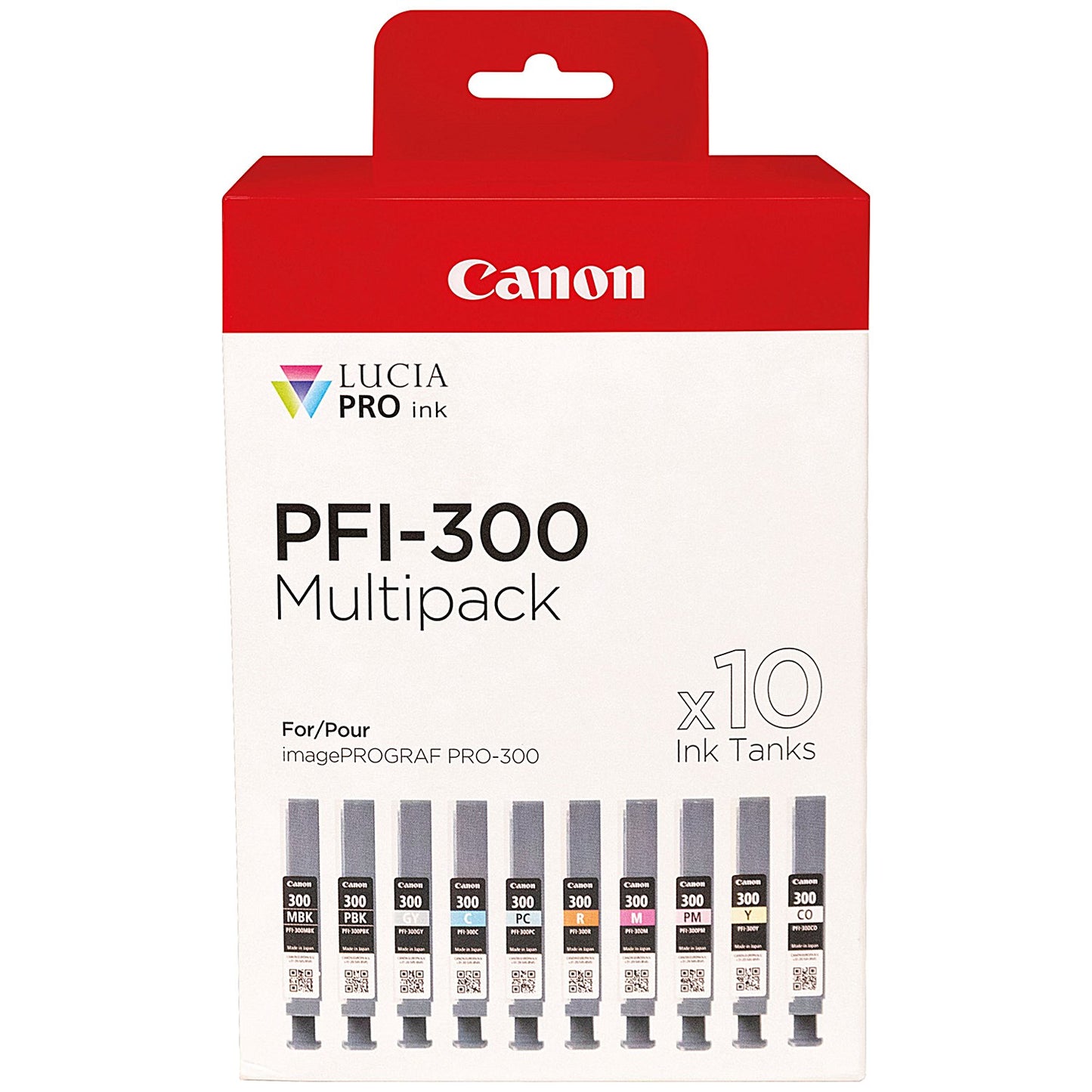 Canon PFI-300 Ink Cartridges MBK/C/M/Y/PBK/CO/GY/R/PC/PM Multipack 4192C008