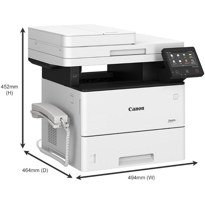 Canon i-Sensys MF553dw A4 Wireless Multifunctional Mono Laser Printer, White