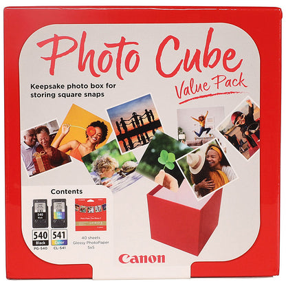 Canon Photo Cube, PG-540/CL-541 Ink Cartridges and 5x5inch Glossy II Photo Paper