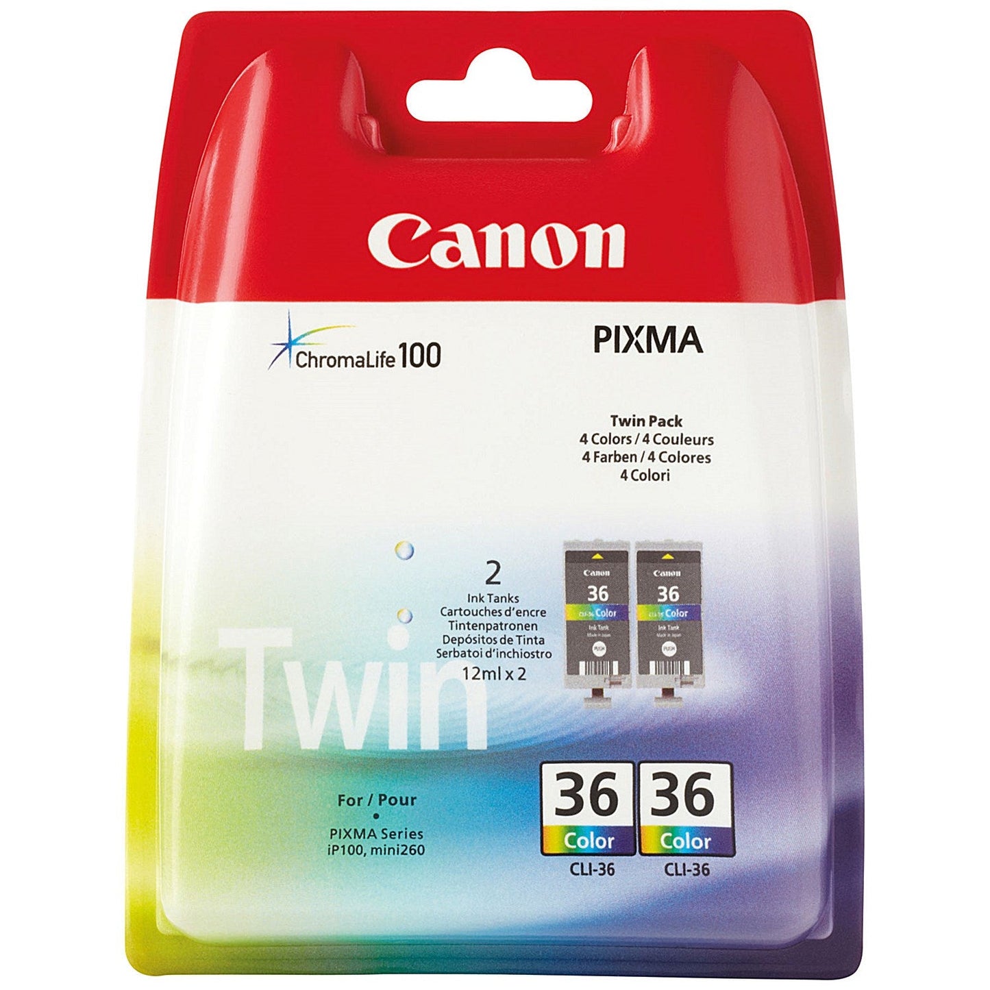 Canon CLI-36 Ink Cartridge Twin Pack CMY Colour 1511B025