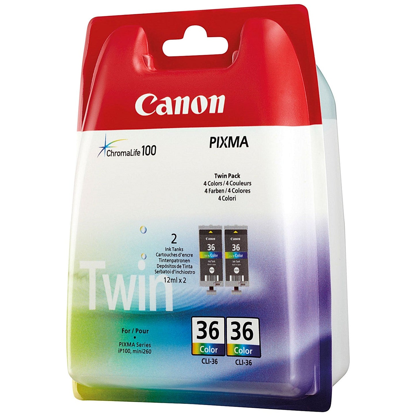 Canon CLI-36 Ink Cartridge Twin Pack CMY Colour 1511B025 Easy2Order : CO67947