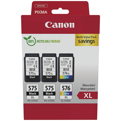 Canon PG-575XLx2/CL-576XL Ink Cartridge High Yield Multipack Black/Colour 5437C004