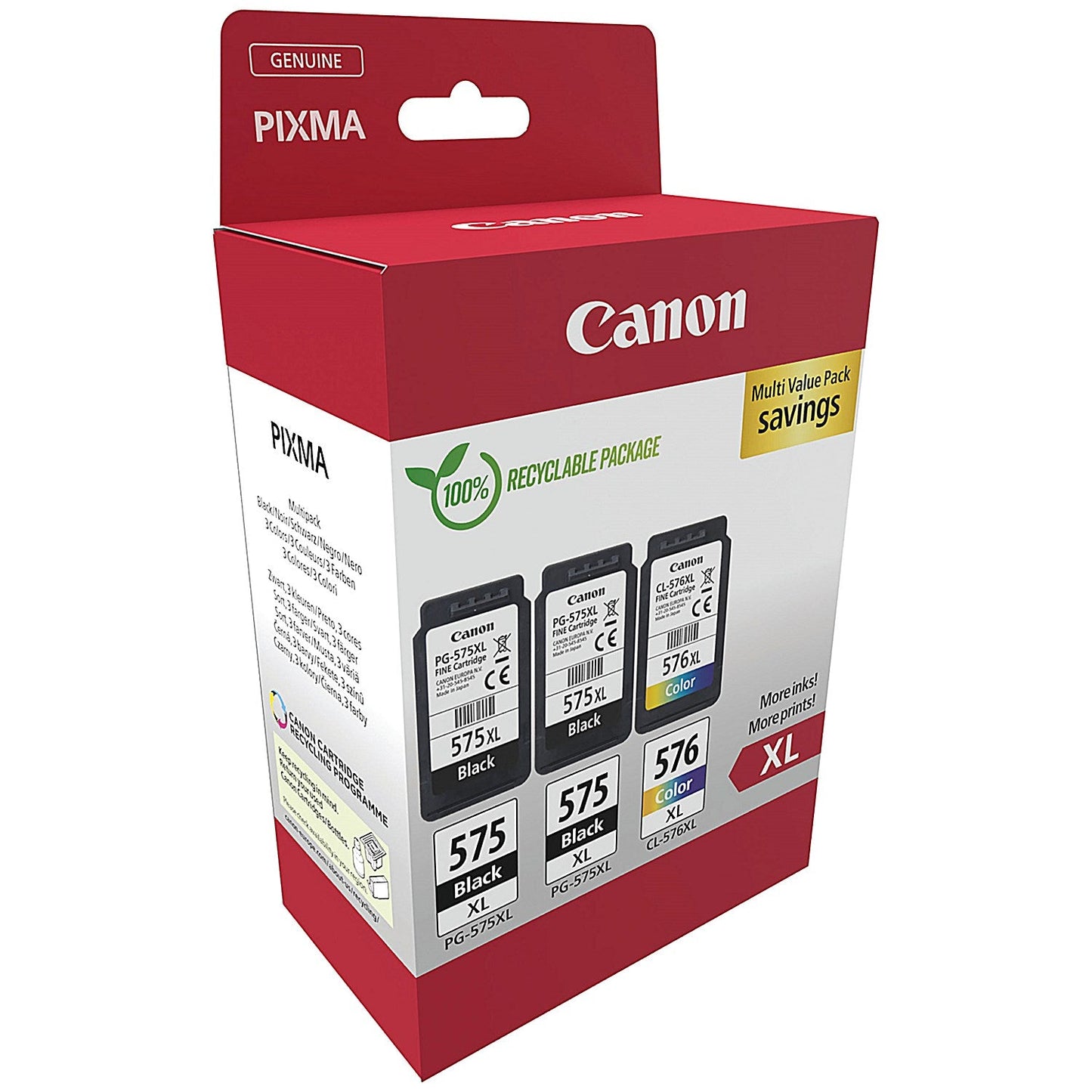 Canon PG-575XLx2/CL-576XL Ink Cartridge High Yield Multipack Black/Colour 5437C004 Easy2Order : CO67961