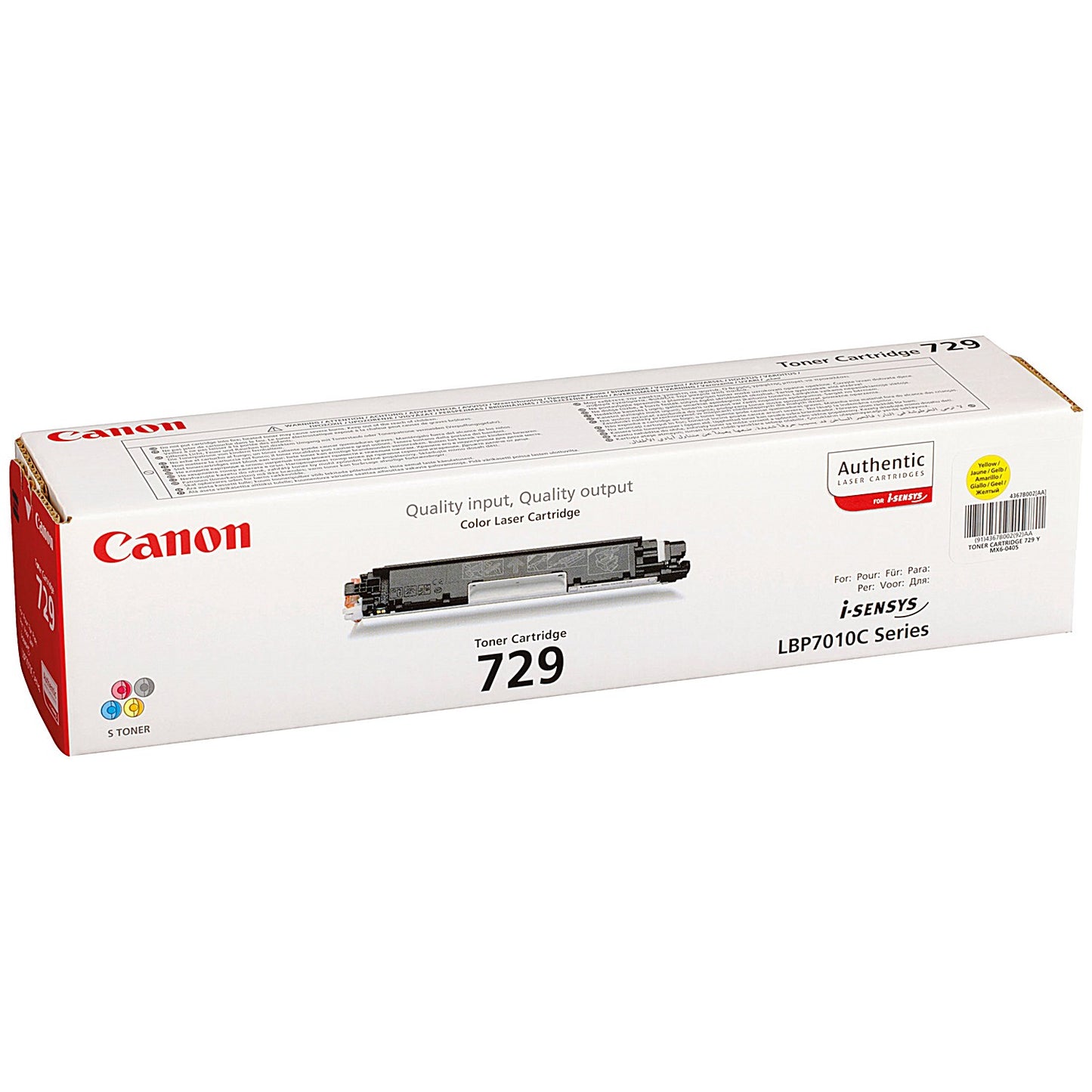 Canon 729 Yellow Laser Toner Cartridge