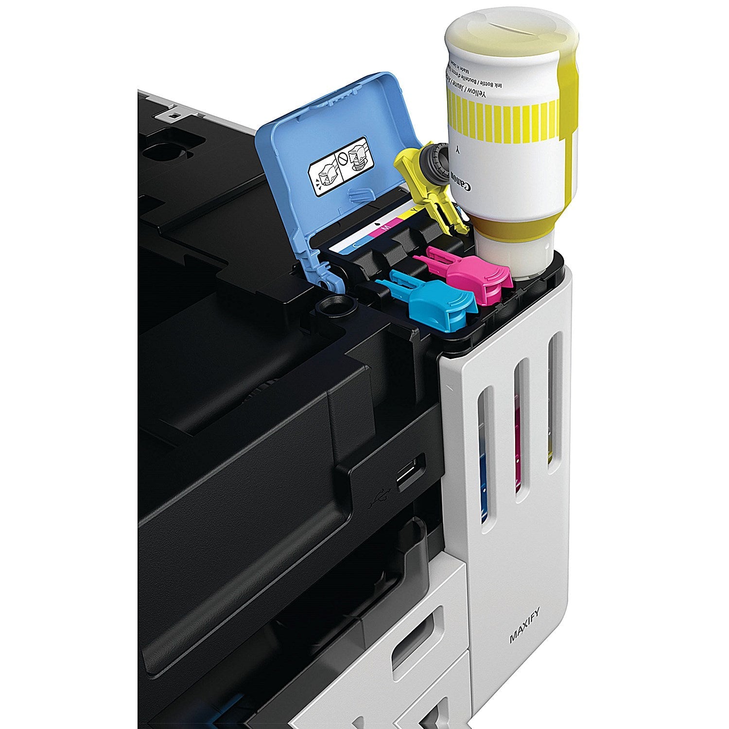 Canon Maxify GX6150 Wireless 3-in-1 Refillable MegaTank Colour Inkjet Printer, White Easy2Order : CO69227
