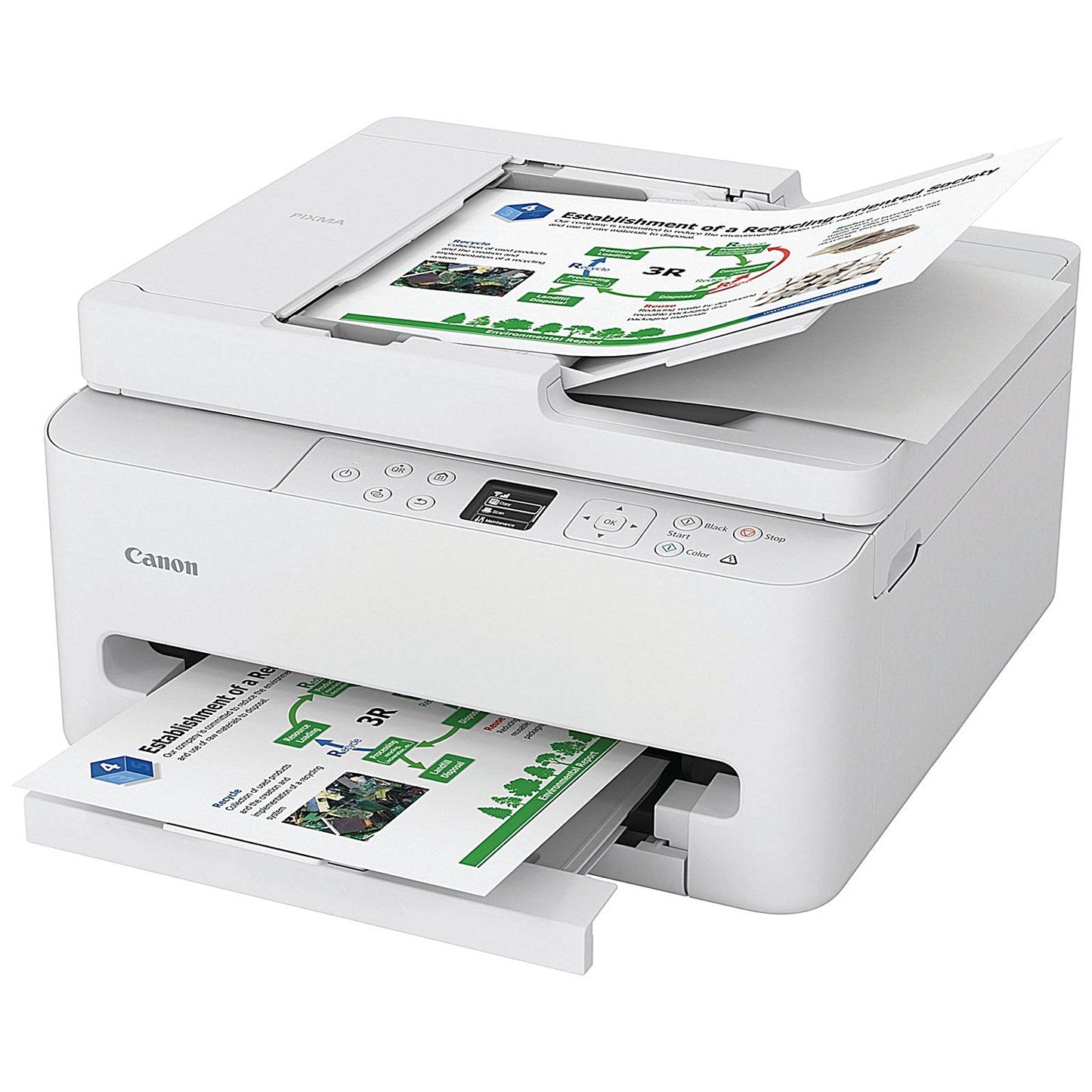 Canon Pixma TS7550i 3-in-1 Wireless Colour Inkjet Printer, White