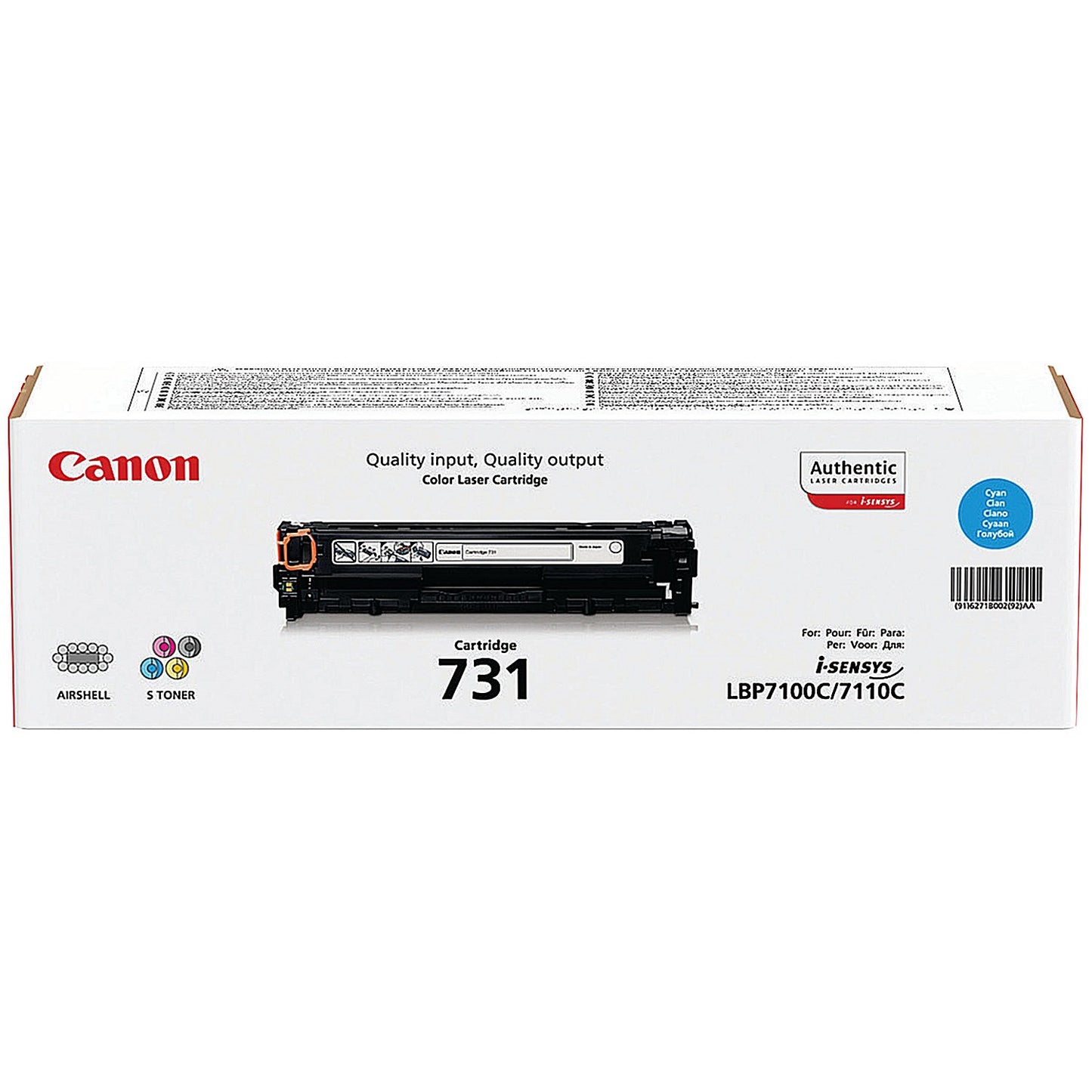 Canon 731 Cyan Laser Toner Cartridge