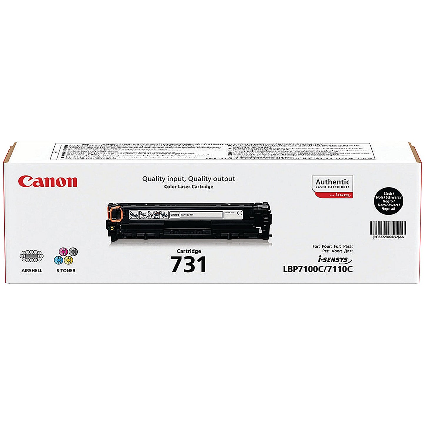 Canon 731 Black Toner Cartridge