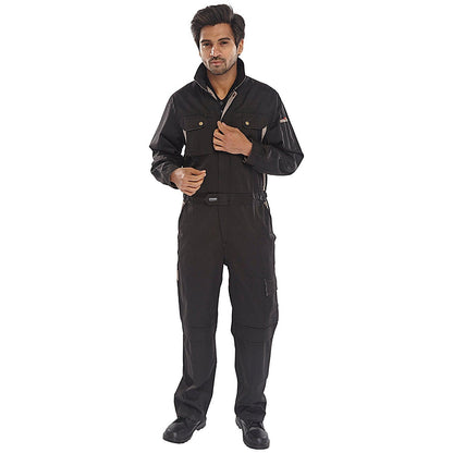 Beeswift Premium Boilersuit, Black, 36 Inch Chest