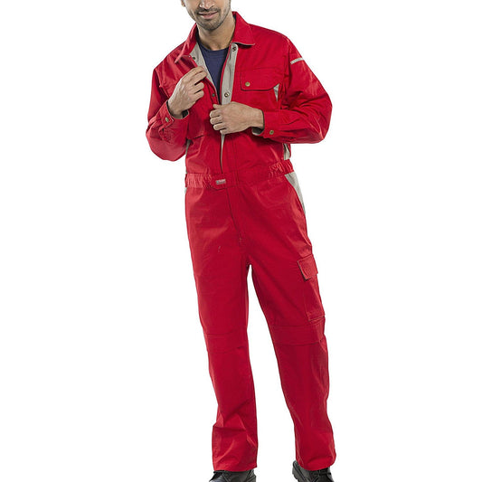 Beeswift Premium Boilersuit, Red, 54 Inch Chest
