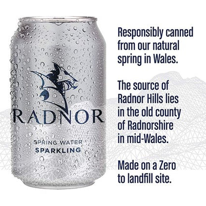 Radnor Hills Sparkling Water, Cans, 330ml, Pack of 24