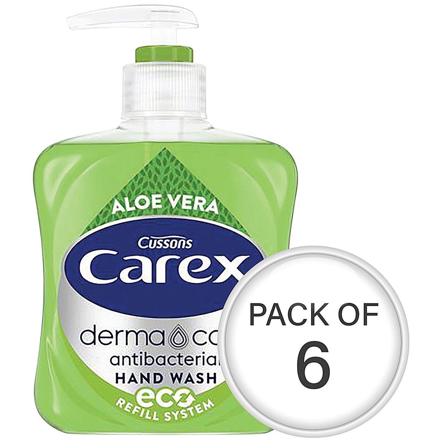 Carex Aloe Vera Antibacterial Hand Wash, 250ml, Pack of 6