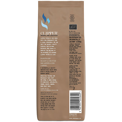 Clipper Fairtrade Organic Roast and Ground Decaffeinated Coffee, 227g
