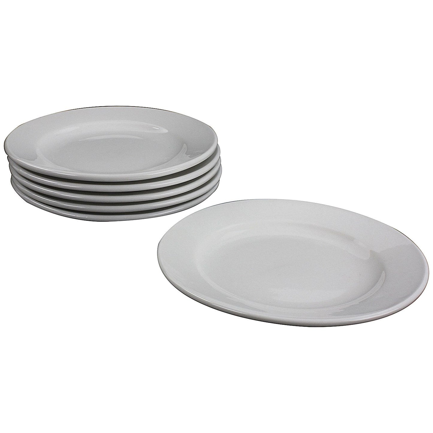 Porcelain Plate, 170mm, White, Pack of 6 Easy2Order : CPD30093