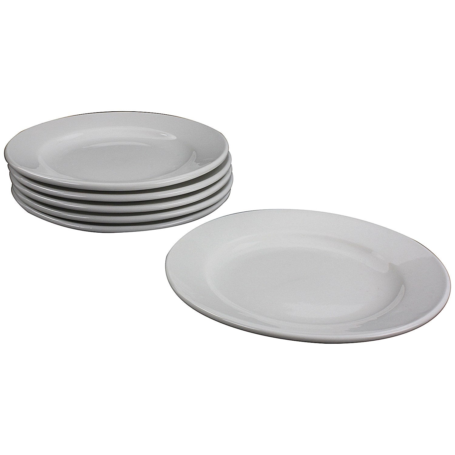 Porcelain Plate, 170mm, White, Pack of 6 Easy2Order : CPD30093