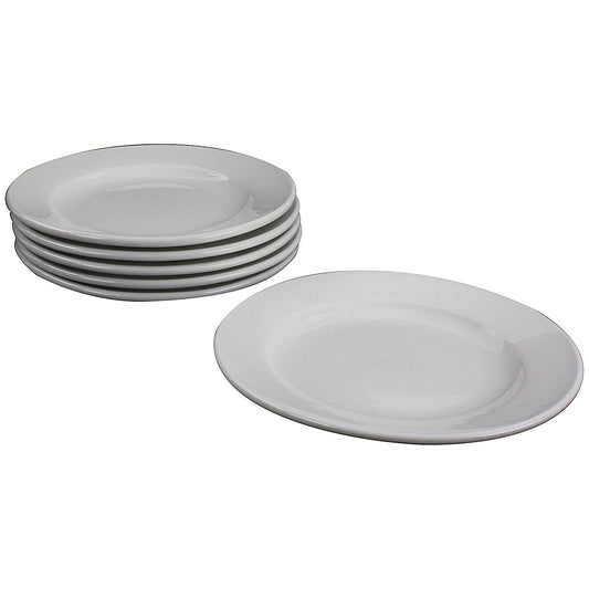 Porcelain Plate, 170mm, White, Pack of 6 Easy2Order : CPD30093