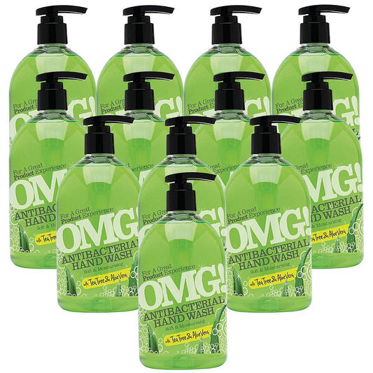 OMG Antibacterial Tea Tree/Aloe Vera Hand Wash, 500ml, Pack of 12