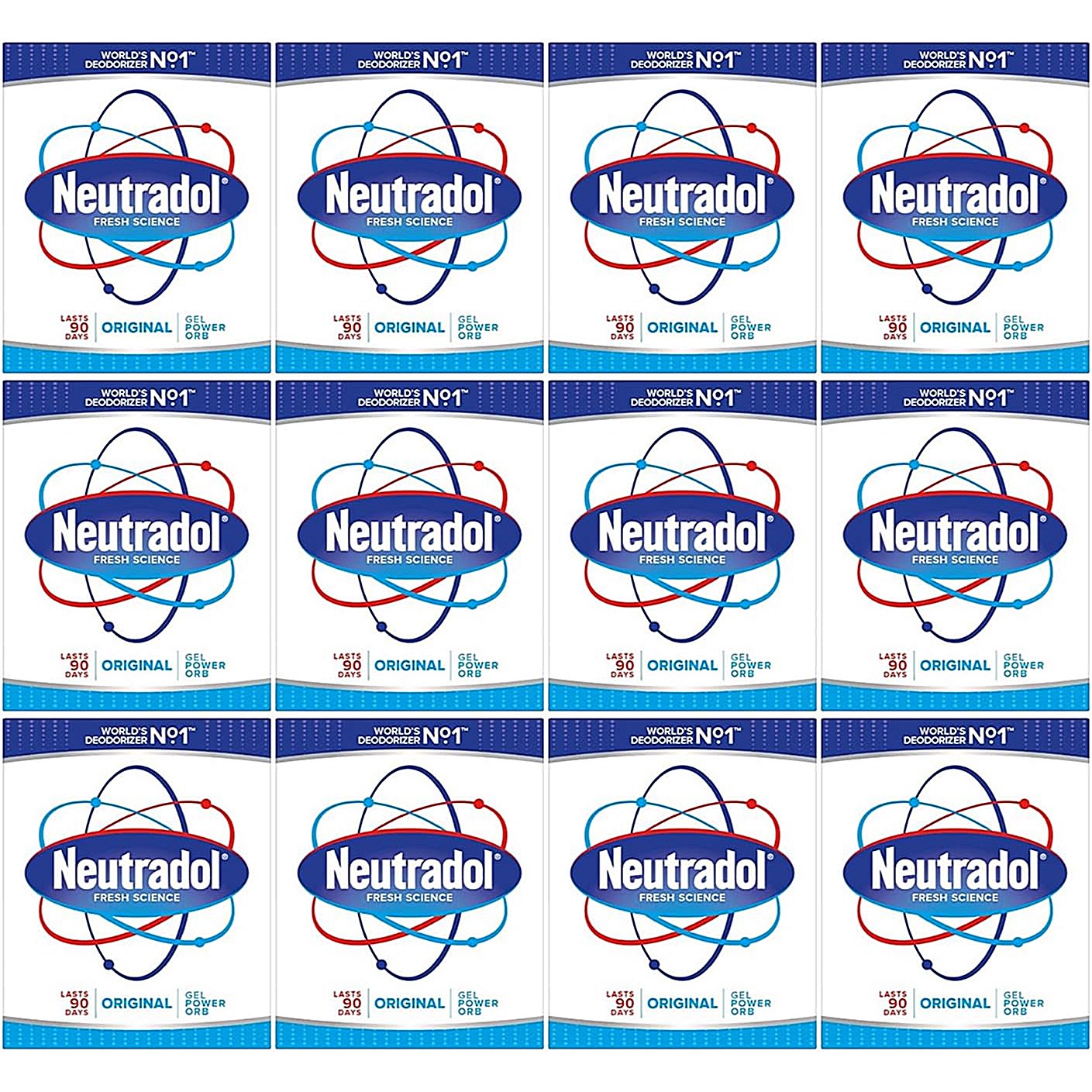 Neutradol Gel Power Orb Deodoriser, 140g, Pack of 12