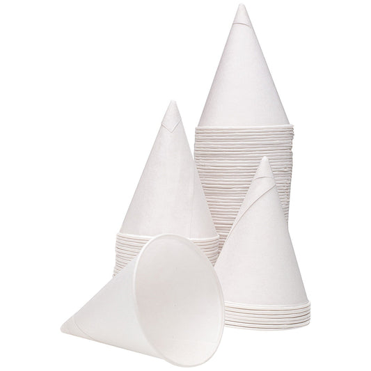 Disposable Water Cones, 120ml, White, Pack of 5000