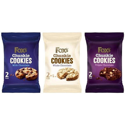 Fox's Triple Chocolate Cookie Biscuits Twin Packs, 45g, Pack of 48