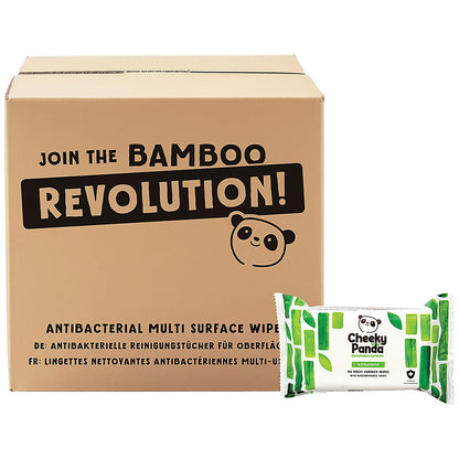 Cheeky Panda Biodegradable Multipurpose Wipes, 90 Wipes Per Pack, Pack of 6