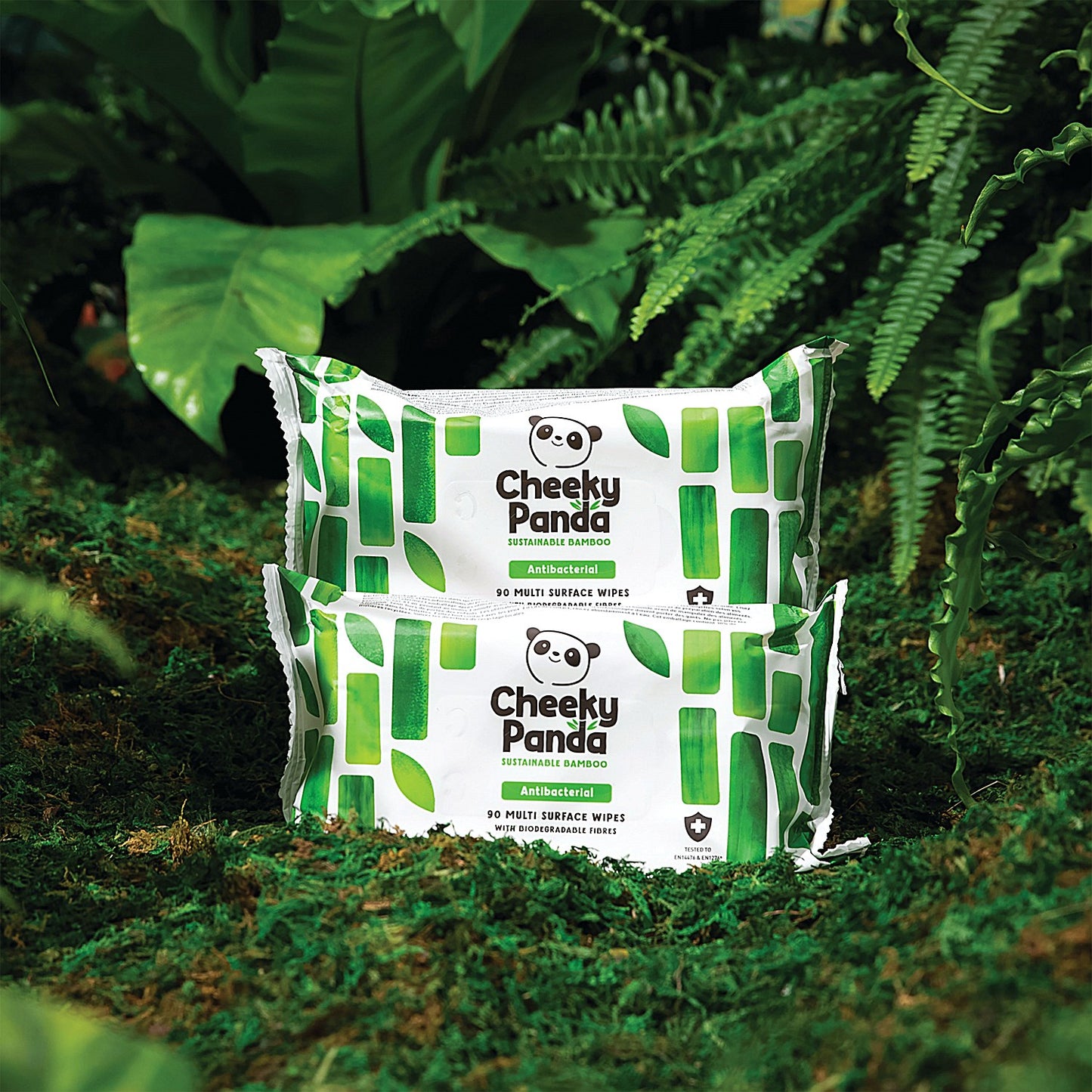 Cheeky Panda Biodegradable Multipurpose Wipes, 90 Wipes Per Pack, Pack of 6