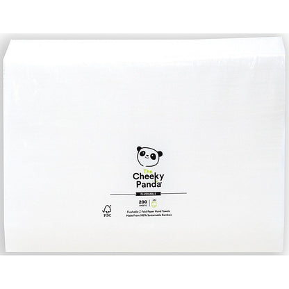 Cheeky Panda 2- Ply Z Fold Flushable Bamboo Hand Towels, Pack of 3000