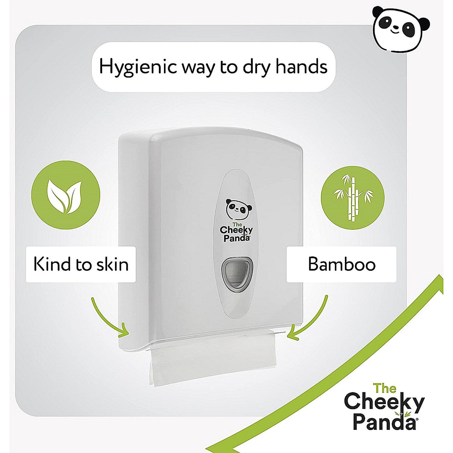 Cheeky Panda 2- Ply Z Fold Flushable Bamboo Hand Towels, Pack of 3000