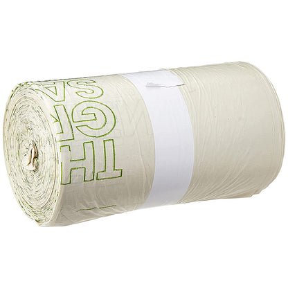 The Green Sack Light Duty Pedal Bin Liner in Dispenser, 15 Litre, White, Pack of 300