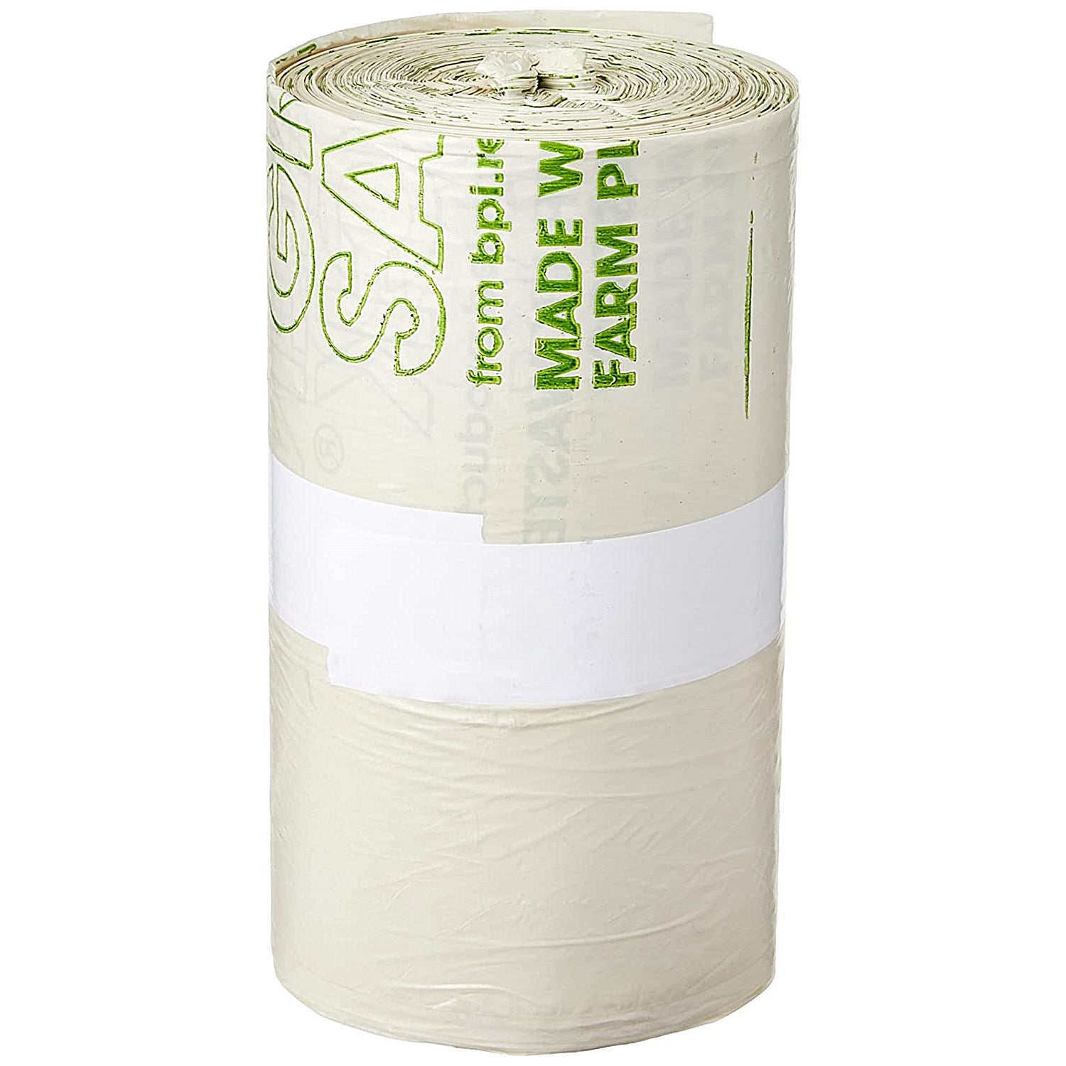 The Green Sack Light Duty Pedal Bin Liner in Dispenser, 15 Litre, White, Pack of 300