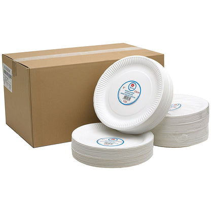 Paper Plate, 228mm, White, Pack of 100