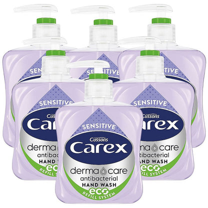 Carex Sensitive Antibacterial Hand Wash, 250ml, Pack of 6