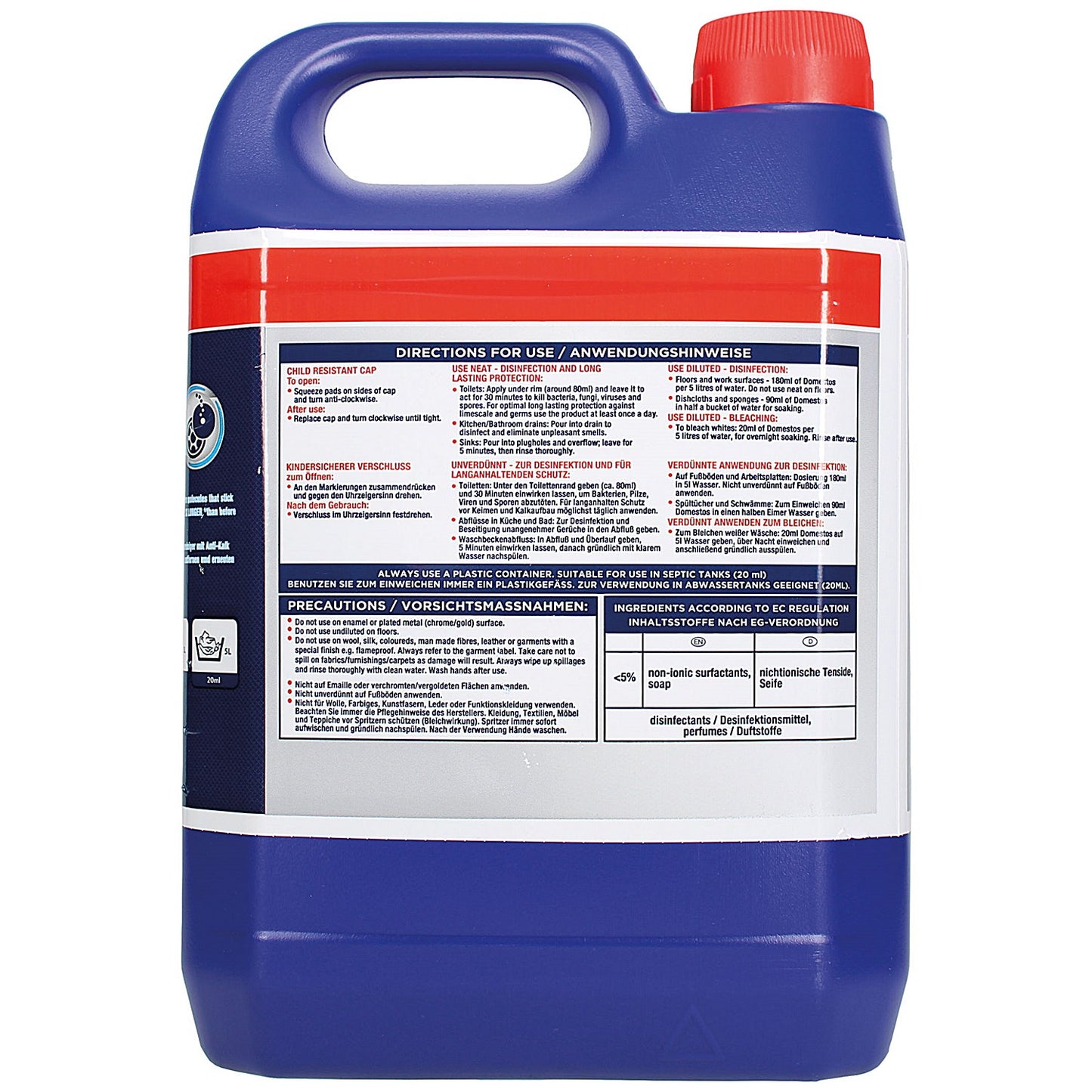 Domestos Professional Original Thick Bleach 5L