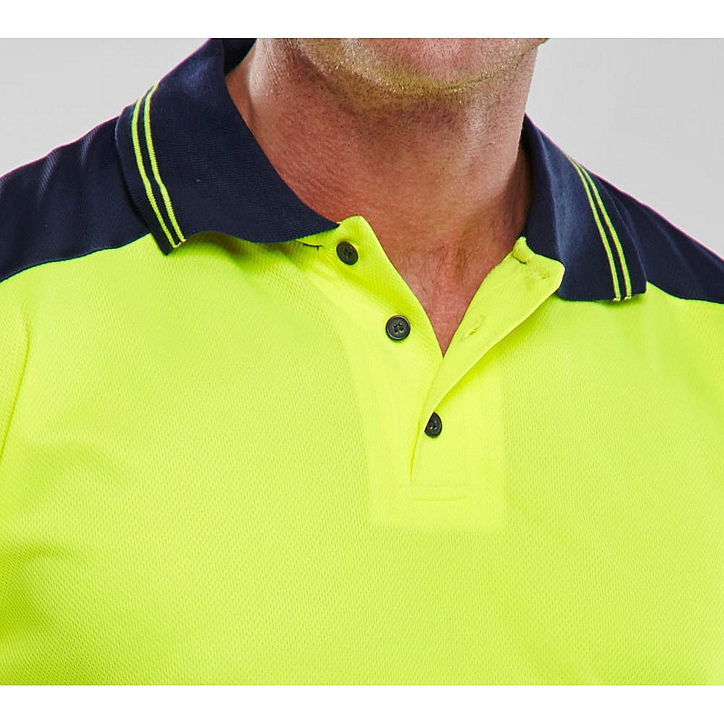 Beeswift Two Tone Polo Shirt, Saturn Yellow & Navy Blue, Medium
