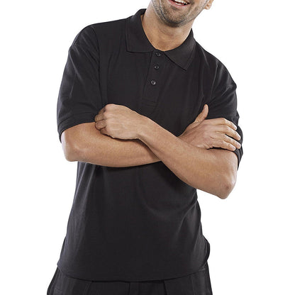 Beeswift Premium Polo Shirt, Black, XL