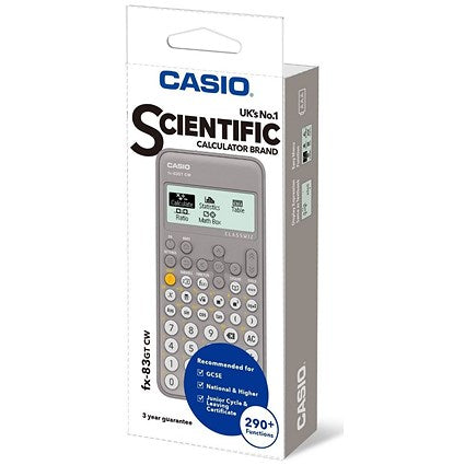 Casio Classwiz Scientific Calculator, Battery Powered, Grey