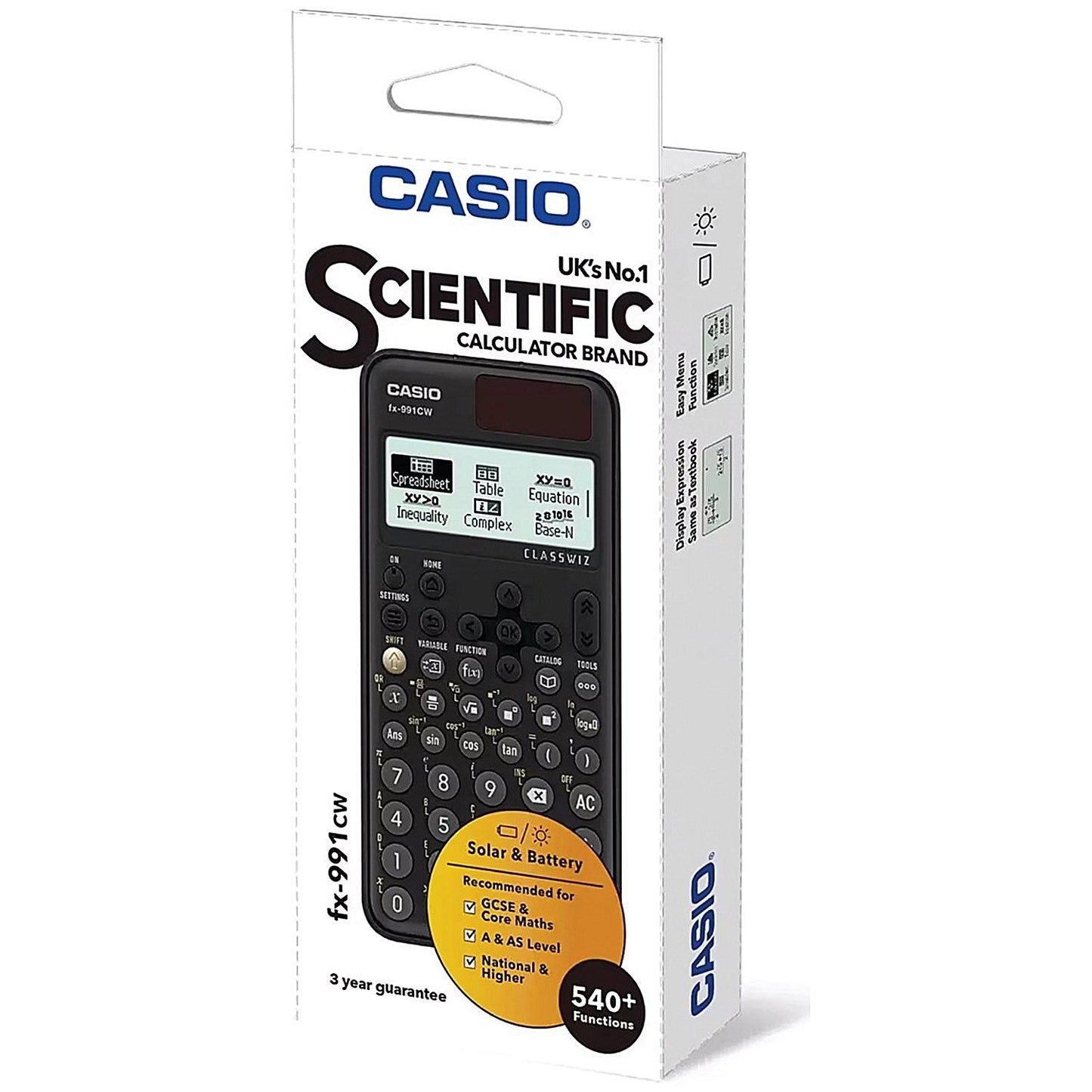 Casio FX-991CW Scientific Calculator Black FX-991CW-W-UT