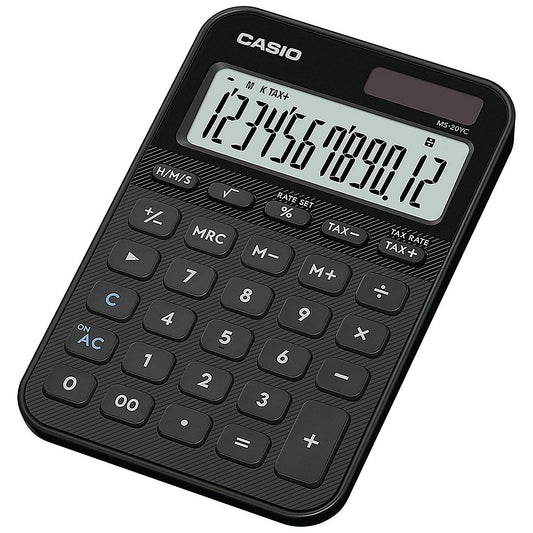 Casio MS-20YC Mini Desk Calculator Black MS-20YC-BK-W-EP Easy2Order : CS62125