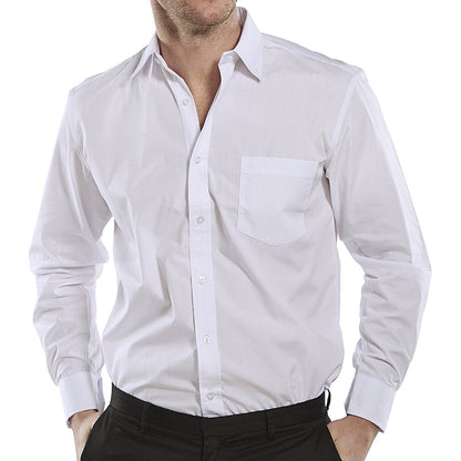 Beeswift Classic Shirt, Long Sleeve, White, 16