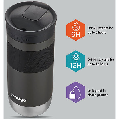 Contigo Byron 2.0 Snapseal Travel Mug, 470ml, Grey