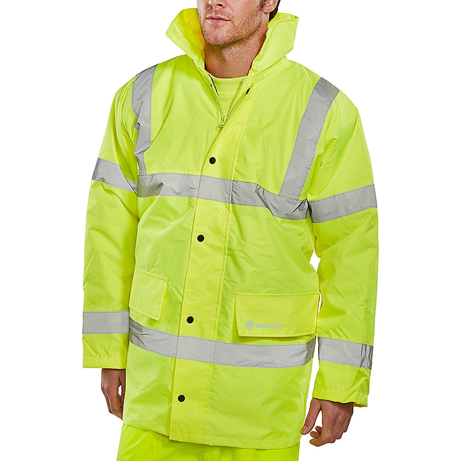 Beeswift High Visibility Constructor Jacket, Saturn Yellow, 6XL Easy2Order : CTJENGSY6XL