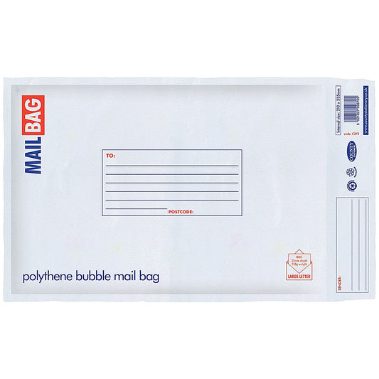 County Stationery Poly Bubble Envelopes, Medium 210x335mm, Pack of 10 Easy2Order : CTY10167