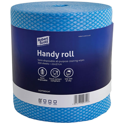 Robert Scott Handy Roll, 220x370mm, 350 Sheets, Blue, Pack of 2