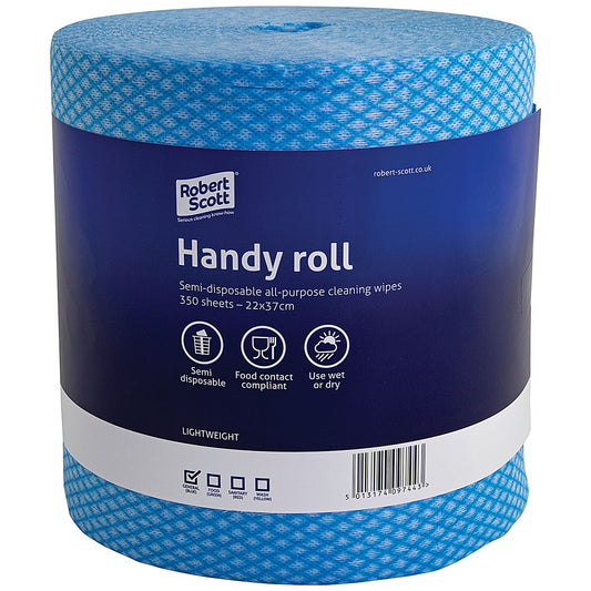 Robert Scott Handy Roll, 220x370mm, 350 Sheets, Blue, Pack of 2
