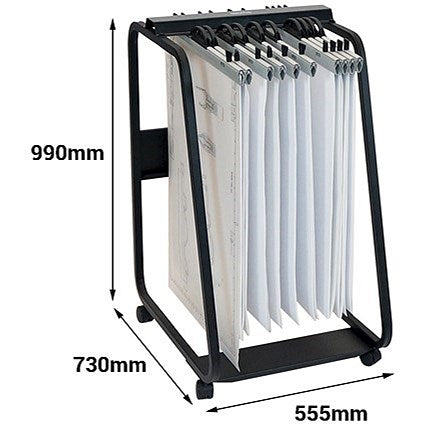 Arnos Hang-A-Plan Drawing Storage Trolley, Medium, Up to A1